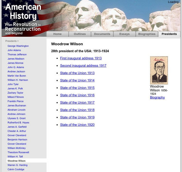 American History: Presidents: Woodrow Wilson Primary American History: Presidents: Woodrow Wilson Primary