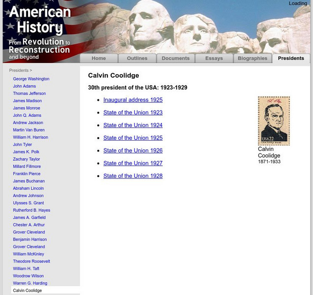 American History: Presidents: Calvin Coolidge Primary American History: Presidents: Calvin Coolidge Primary
