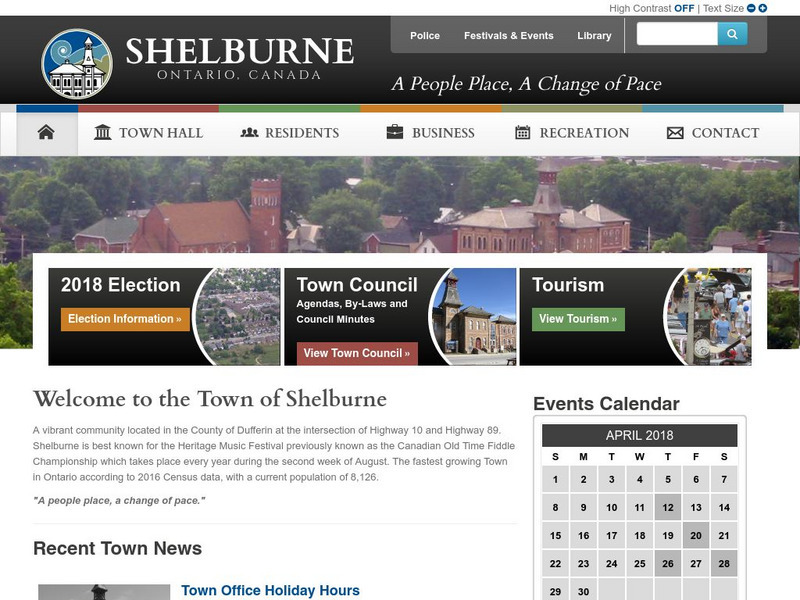 Town of Shelburne: Shelburne, Ontario, Canada Website