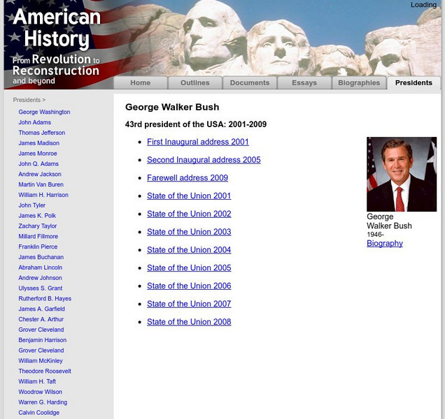 American History: Presidents: George Walker Bush Primary American History: Presidents: George Walker Bush Primary