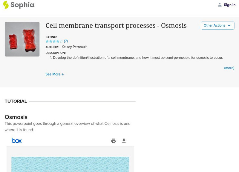 Sophia: Osmosis Instructional Video Sophia: Osmosis Instructional Video
