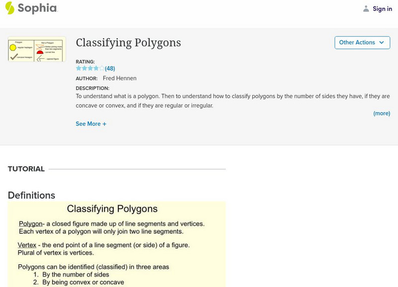 Sophia: Classifying Polygons Unit Plan Sophia: Classifying Polygons Unit Plan