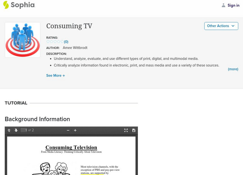 Sophia: Consuming Tv Website Sophia: Consuming Tv Website