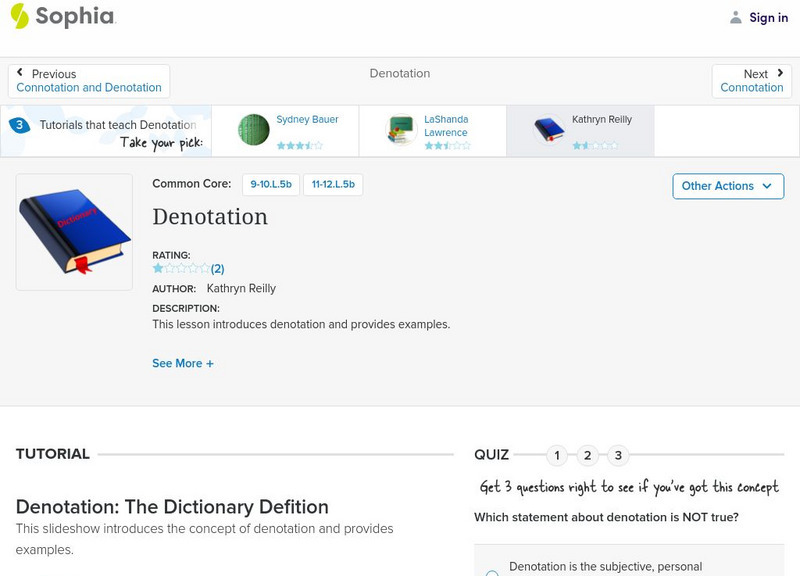 Sophia: Denotation PPT Sophia: Denotation PPT