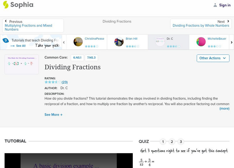 Sophia: Dividing Fractions Unit Plan Sophia: Dividing Fractions Unit Plan