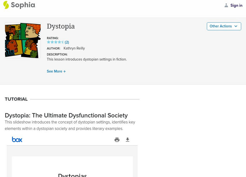 Sophia: Dystopia PPT Sophia: Dystopia PPT