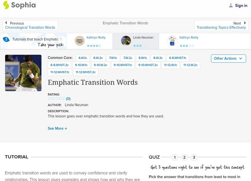 Sophia: Emphatic Transition Words PPT Sophia: Emphatic Transition Words PPT
