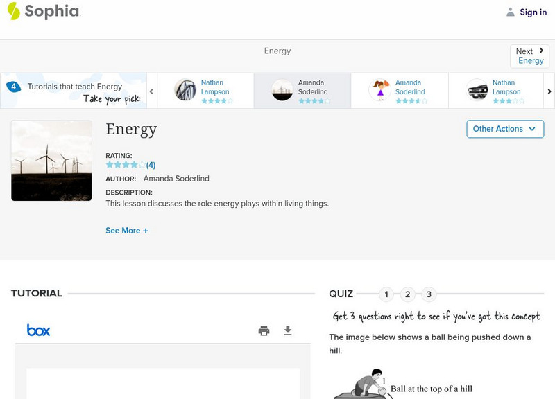 Sophia: Energy PPT Sophia: Energy PPT