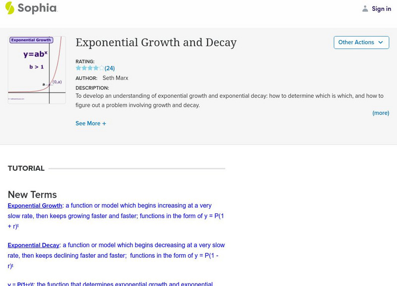 Sophia: Exponential Growth and Decay Unit Plan Sophia: Exponential Growth and Decay Unit Plan