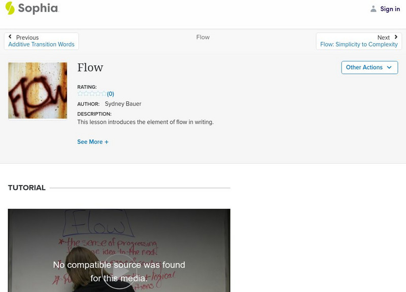 Sophia: Flow Instructional Video Sophia: Flow Instructional Video