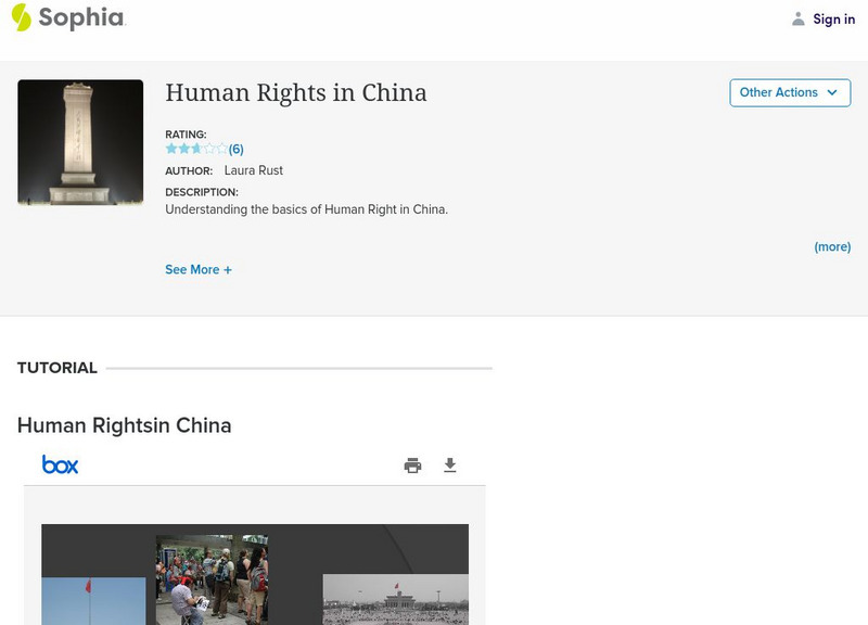 Sophia: Human Rights in China PPT Sophia: Human Rights in China PPT