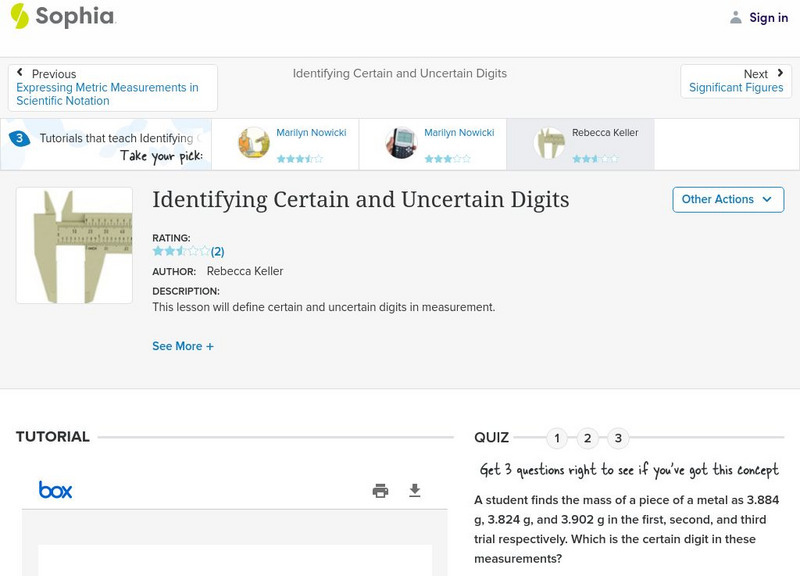 Sophia: Identifying Certain and Uncertain Digits PPT Sophia: Identifying Certain and Uncertain Digits PPT