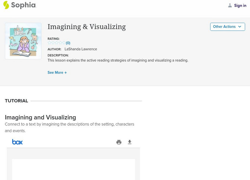 Sophia: Imagining & Visualizing: Tutorial PPT