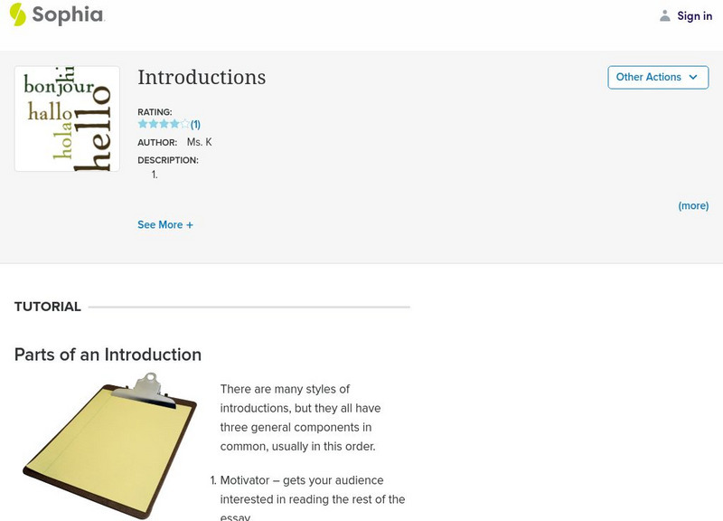 Sophia: Introductions PPT Sophia: Introductions PPT