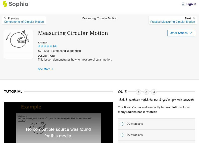 Sophia: Measuring Circular Motion Unit Plan Sophia: Measuring Circular Motion Unit Plan