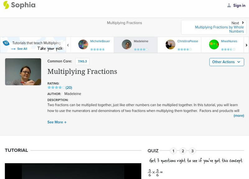 Sophia: Multiplying Fractions Unit Plan Sophia: Multiplying Fractions Unit Plan