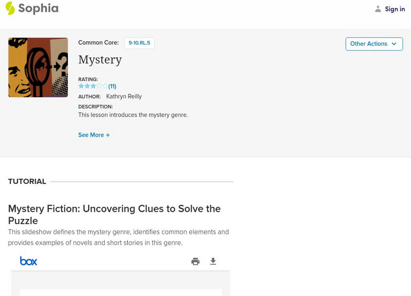 Sophia: Mystery PPT Sophia: Mystery PPT