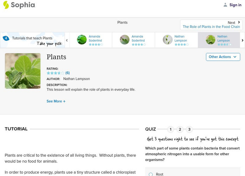 Sophia: Plants Instructional Video Sophia: Plants Instructional Video