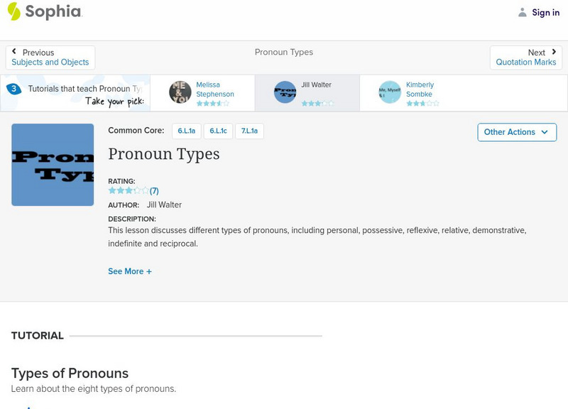 Sophia: Pronoun Types Graphic Sophia: Pronoun Types Graphic