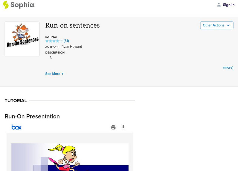 Sophia: Run on Sentences Website Sophia: Run on Sentences Website