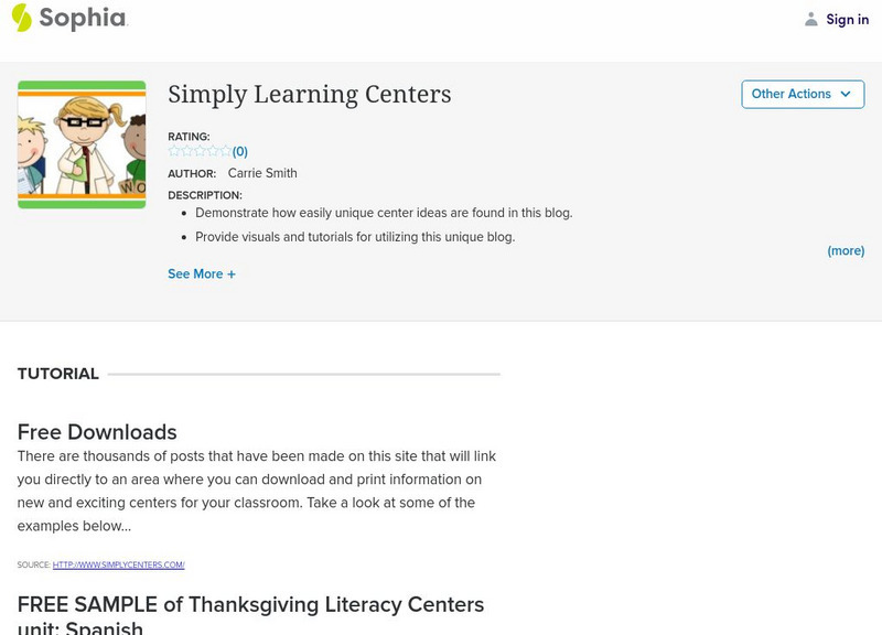 Sophia: Learning and Literacy Centers Instructional Video Sophia: Learning and Literacy Centers Instructional Video