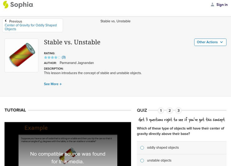 Sophia: Stable vs. Unstable Instructional Video