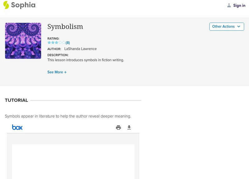Sophia: Symbolism PPT Sophia: Symbolism PPT