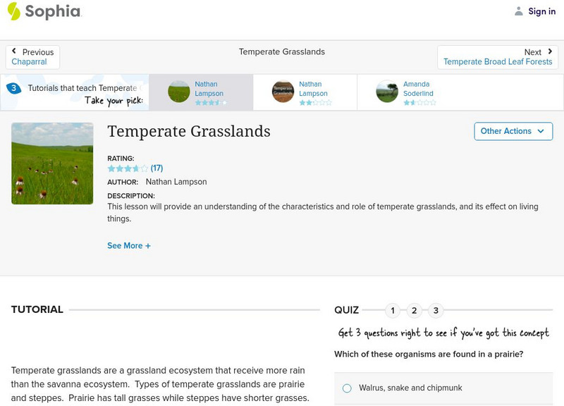 Sophia: Temperate Grasslands Unit Plan Sophia: Temperate Grasslands Unit Plan