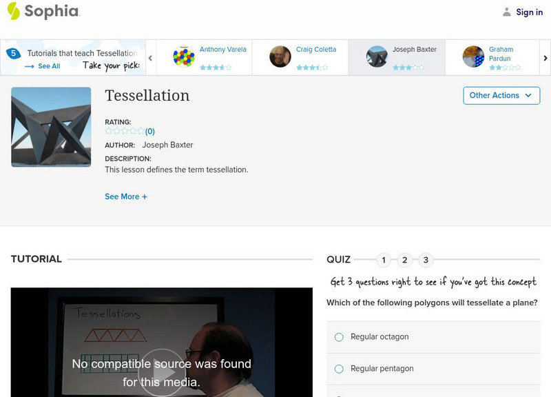 Sophia: Tessellation Instructional Video