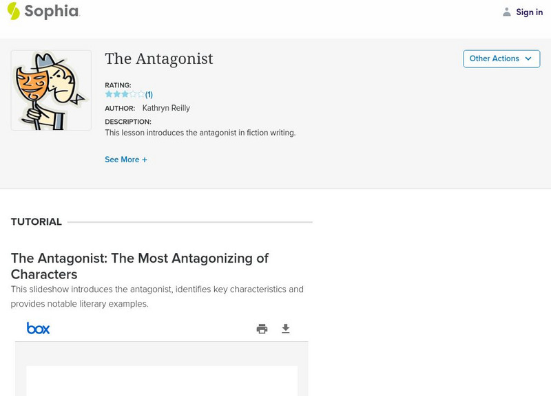 Sophia: The Antagonist PPT Sophia: The Antagonist PPT