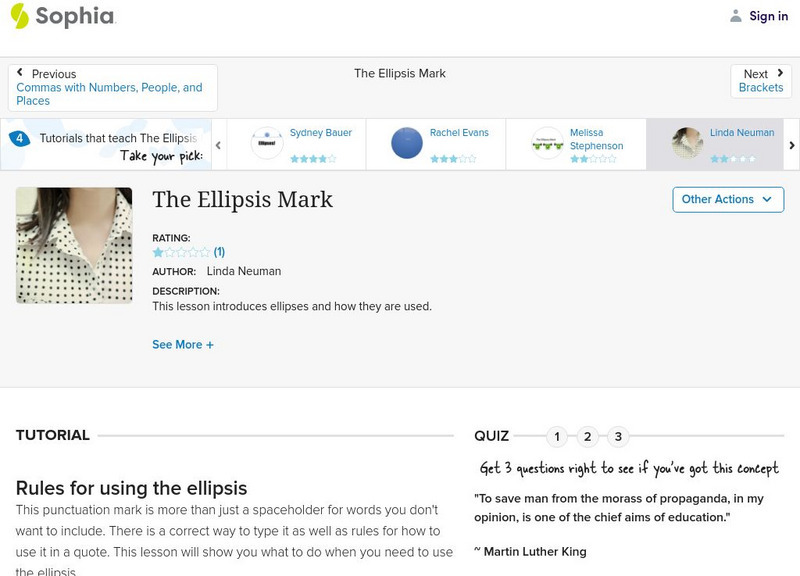 Sophia: The Ellipsis Mark Unit Plan Sophia: The Ellipsis Mark Unit Plan