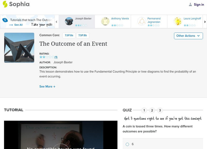 Sophia: The Outcome of an Event Instructional Video Sophia: The Outcome of an Event Instructional Video
