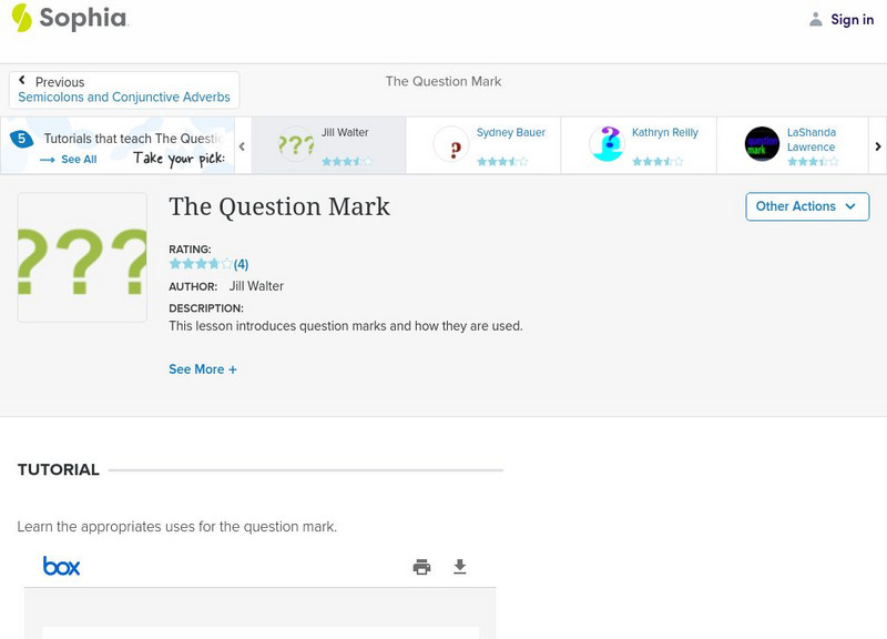 Sophia: The Question Mark PPT Sophia: The Question Mark PPT
