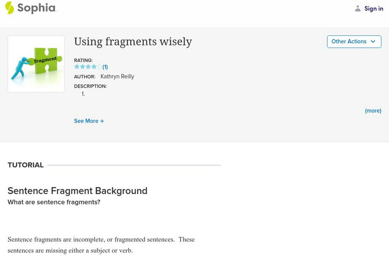 Sophia: Using Fragments Wisely Website Sophia: Using Fragments Wisely Website