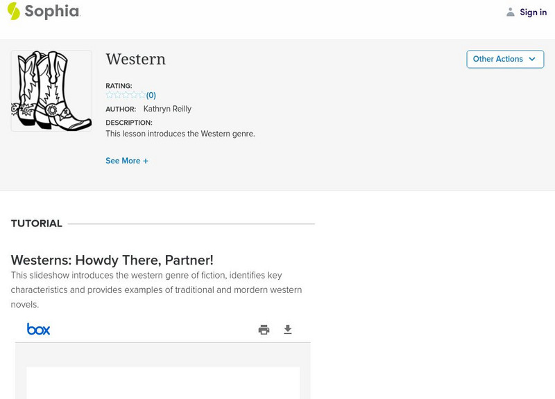 Sophia: Western PPT Sophia: Western PPT
