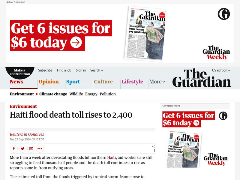 Guardian: Haiti Flood Death Toll Rises to 2400 eBook Guardian: Haiti Flood Death Toll Rises to 2400 eBook