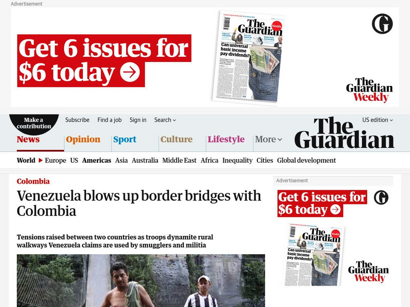 Guardian: Venezuela Blows Up Border Bridges With Colombia Article Guardian: Venezuela Blows Up Border Bridges With Colombia Article