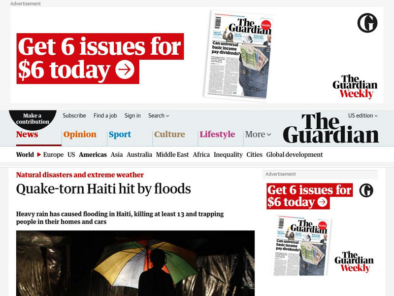 Guardian: Quake Torn Haiti Hit by Floods Article