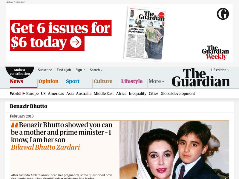 Guardian: Benazir Bhutto Article