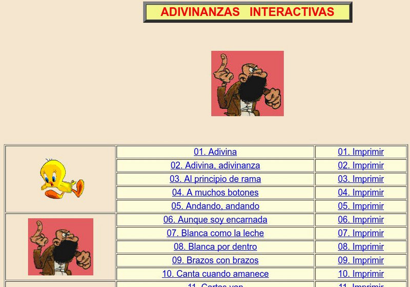 Aplicaciones: Adivinanzas Interactivas Website Aplicaciones: Adivinanzas Interactivas Website
