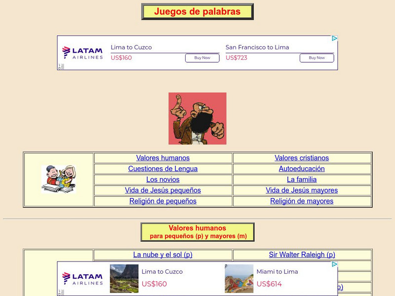 Aplicaciones: Juegos De Palabras Website