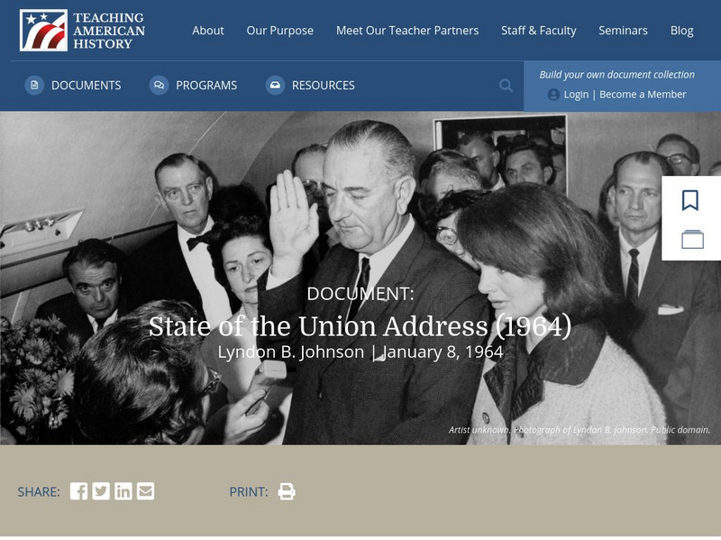 Teaching American History: State of the Union Address Website