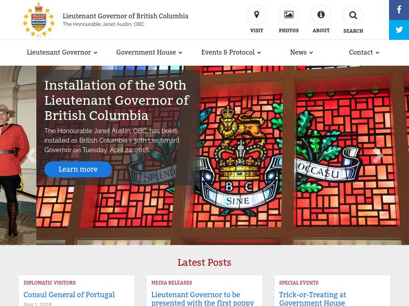 Lieutenant Governor of British Columbia Website Lieutenant Governor of British Columbia Website