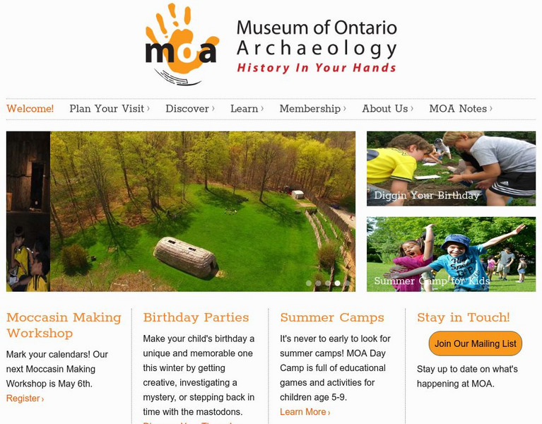 Museum of Ontario Archaeology Website