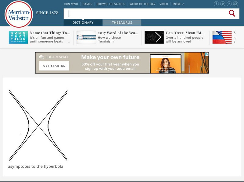 Merriam Webster: Asymptote Graphic Merriam Webster: Asymptote Graphic