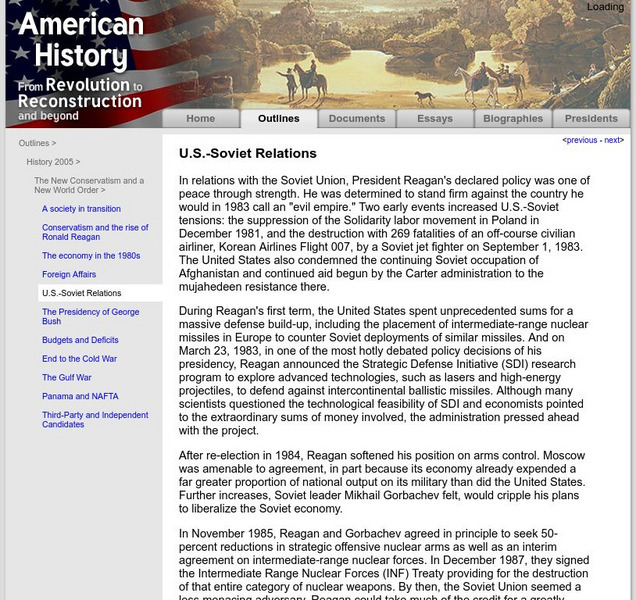 American History: Outlines: u.s. Soviet Relations eBook