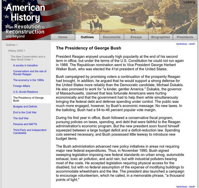 American History: Outlines: The Presidency of George Bush eBook American History: Outlines: The Presidency of George Bush eBook