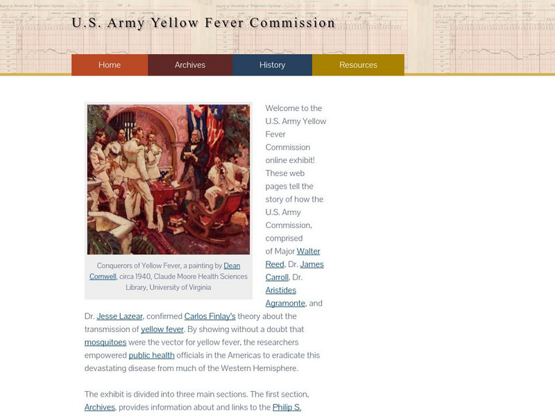 Univ. Of Virginia: Walter Reed and James Carroll Handout Univ. Of Virginia: Walter Reed and James Carroll Handout