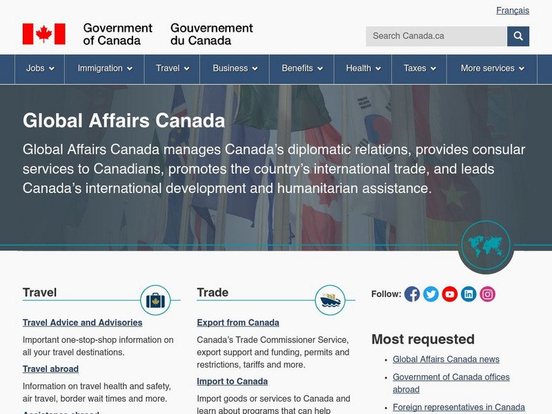 Canadian International Development Agency Website