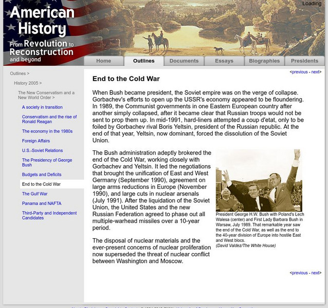 American History: Outlines: End to the Cold War Website American History: Outlines: End to the Cold War Website